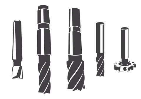 Cylindrical milling cutter Stock Illustration
