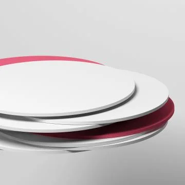 Cylindrical minimal object, 3d render Stock Illustration