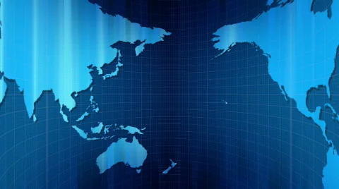 Cylindrical panoramic movement of world map. Loop. Stock-Footage 562217