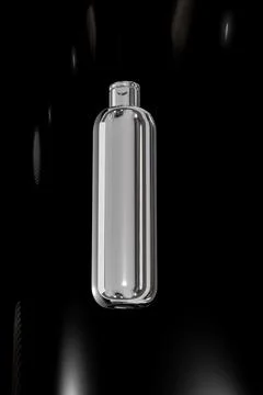 Cylindrical shape squeeze bottle with metallic finish Stock Illustration