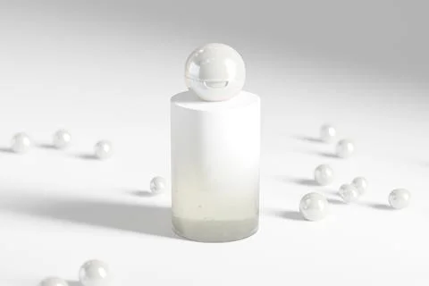 Cylindrical shape squeeze bottle with white gradient finish イラスト素材