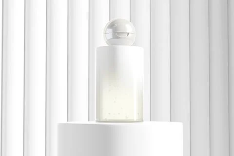 Cylindrical shape squeeze bottle with white gradient finish イラスト素材
