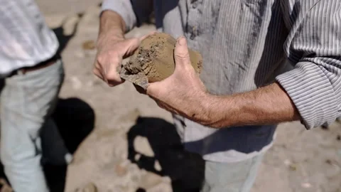 Cylindrical soil core samples collected during a geotechnical drilling survey Stock Footage 338227353