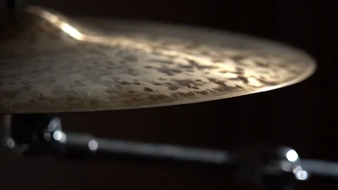 Cymbal closeup, slow motion Stock Footage 101827313