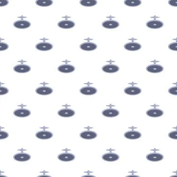 Cymbals repeating abstract pattern on white background Illustrazione stock