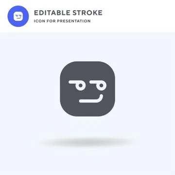 Cynical icon vector, filled flat sign, solid pictogram isolated on white, log Stock Illustration