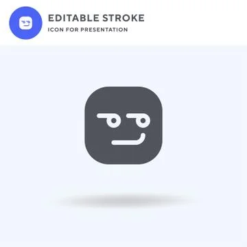Cynical icon vector, filled flat sign, solid pictogram isolated on white, logo Illustrazione stock