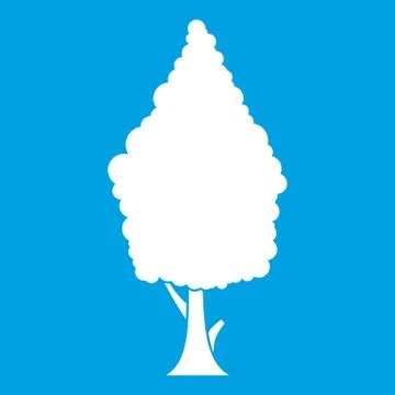 Cypress icon white Stock Illustration