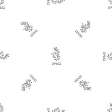 Cypress leaf pattern seamless Stock Illustration