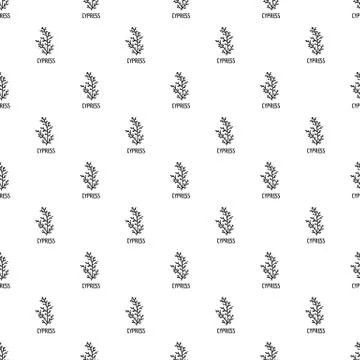 Cypress leaf pattern seamless Stock Illustration