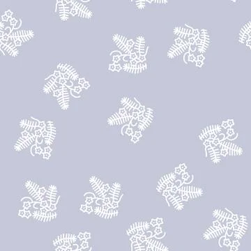 Cypress liana line seamless pattern Stock Illustration