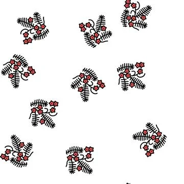 Cypress liana vector seamless pattern Stock Illustration