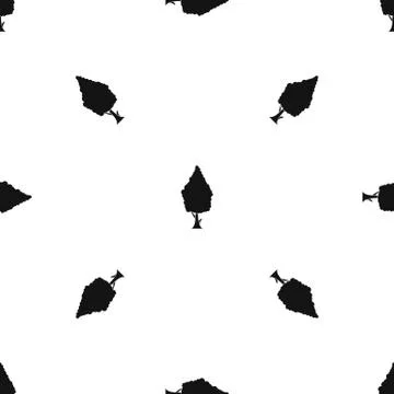 Cypress pattern seamless black Stock Illustration