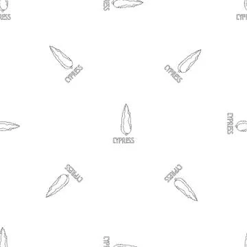 Cypress pattern seamless Stock Illustration
