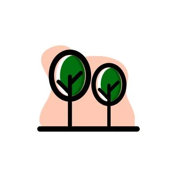 Cypress Tree Conceptual Icon Vector Illustration Design Stock Illustration
