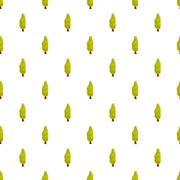 Cypress tree pattern repeating seamless background design Stock Illustration