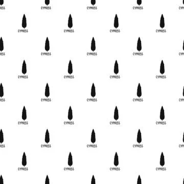 Cypress tree pattern seamless vector Illustrazione stock