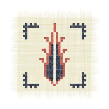 The Cypress Tree Tatreez Stock Illustration