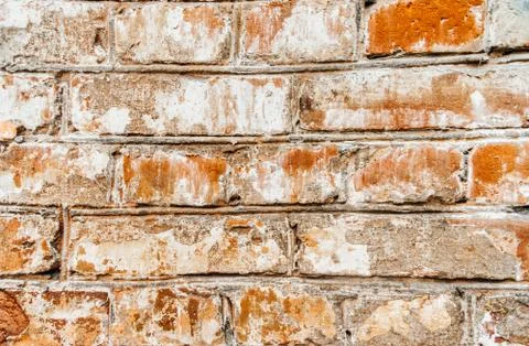 Cypress wall texture pattern red cypress blocks, close-up, old dilapidated wall. Stock Photos