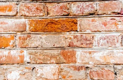 Cypress wall texture pattern red cypress blocks, close-up, old dilapidated wall. Stock Photos