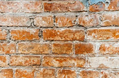 Cypress wall texture pattern red cypress blocks, close-up, old dilapidated wall. Stock Photos