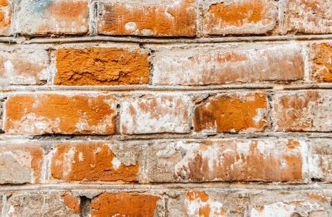 Cypress wall texture pattern red cypress blocks, close-up, old dilapidated wall. Stock Photos