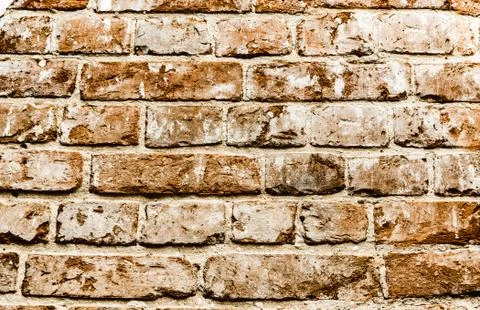 Cypress wall texture pattern red cypress blocks, close-up, old dilapidated wall. Foto stock