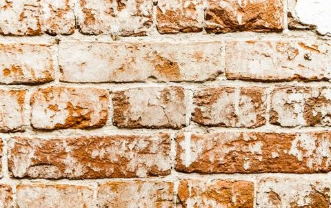 Cypress wall texture pattern red cypress blocks, close-up, old dilapidated wall. Stock Photos
