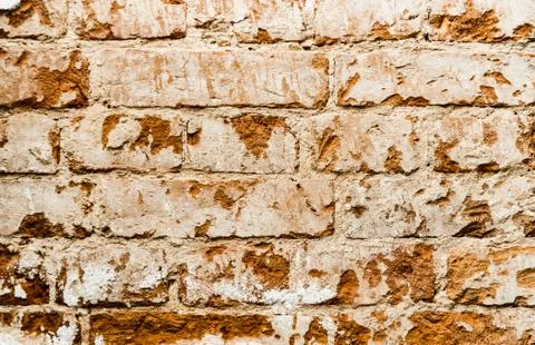 Cypress wall texture pattern red cypress blocks, close-up, old dilapidated wall. Stock Photos