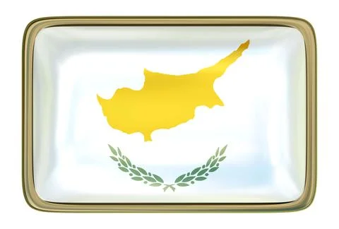 Cyprian Flag Badge Stock Illustration