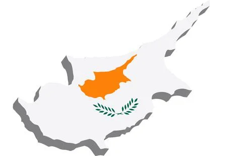 Cyprus- 3D map country Stock Illustration