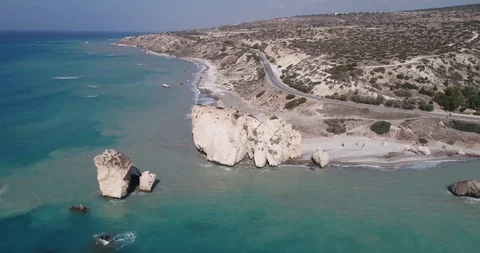 Cyprus Afrodita Bay 6 Stock Footage 121697456