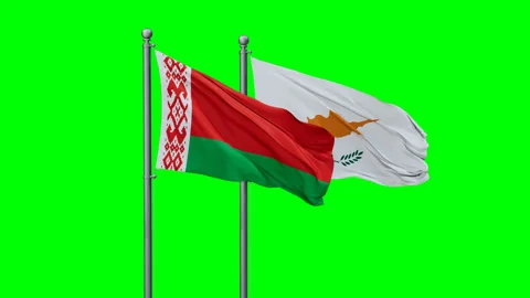 Cyprus and Belarus flags Video stock 292793069