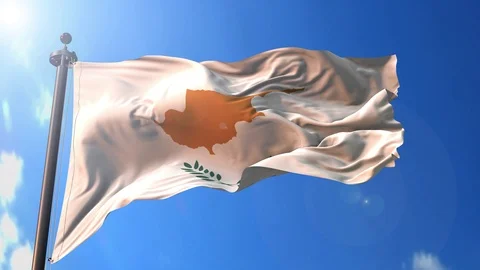Cyprus animated flag pack in 3D and green screen Stock Footage 119933712