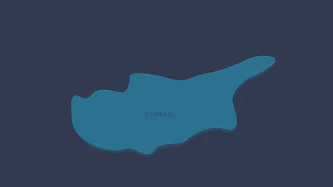 Cyprus animated map with alpha channel. | Stock Video | Pond5