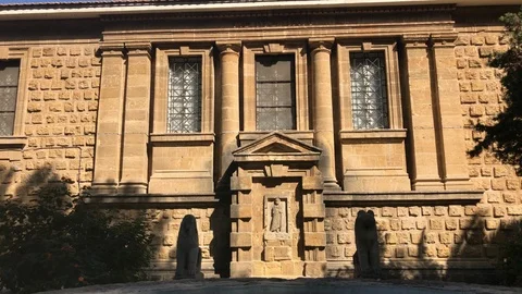 Cyprus Archaeological Museum Back side yard, Nicosia Stock-Footage 89991298