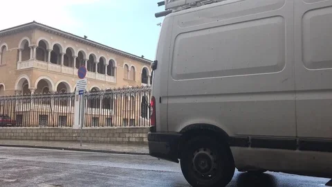 Cyprus Archbishop Palace Timelapse Video stock 100143482