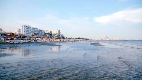 Cyprus - beach line 스톡 동영상 104470982