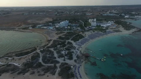 Cyprus beach resort Stock Footage 163314085