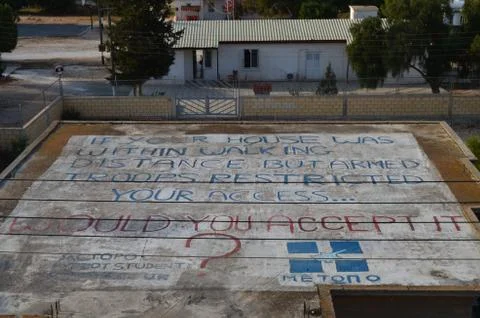 Cyprus border with Turkey Stock Photos