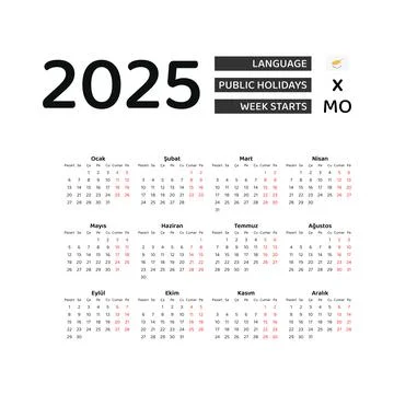 Cyprus calendar25 Stock-Illustration