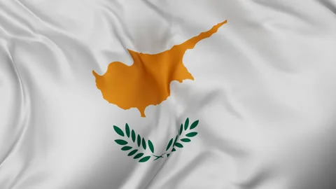 Cyprus cloth flag background loop Stock Footage 310849021