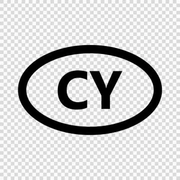 Cyprus code symbol. short country name. Domain name Illustration