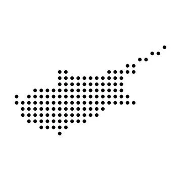 Cyprus dotted vector map Stock Illustration