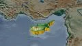 Cyprus extruded. Bumps shaded. 4k or 4k+ Resolution