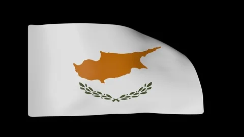 Cyprus Flag with Alpha Channel Video stock 87502379