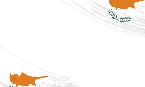 Cyprus Flag with Brush Stroke Effect, Grunge brush stroke. Watercolor paint.. Stock Illustration