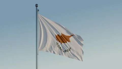 Cyprus Flag: Cinematic Loopable Motion with Blue Sky in 4K ProRes 422 HQ Stock Footage 267465386