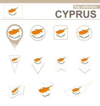Cyprus Flag Collection Stock Illustration