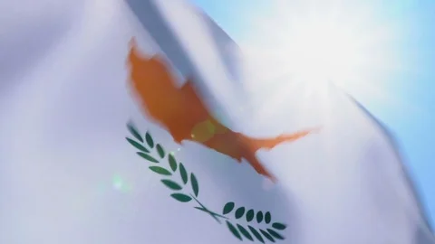 Cyprus Flag Flapping Stock Footage 118962256